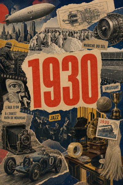 Affiche collage POSTYOURMOOD consacrée à l’année 1930