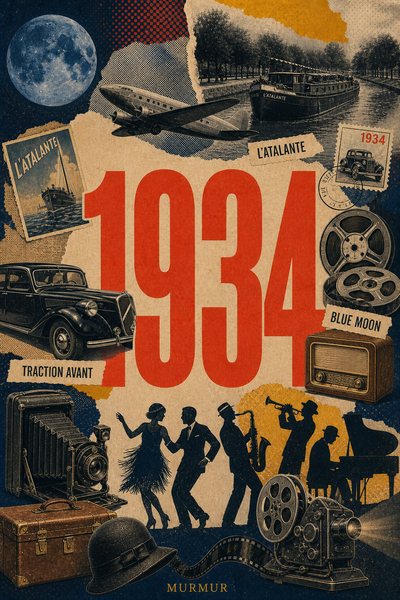 Affiche collage POSTYOURMOOD consacrée à l’année 1934