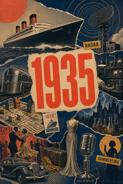 Affiche collage POSTYOURMOOD consacrée à l’année 1935
