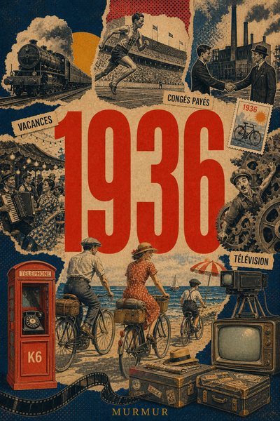 Affiche collage POSTYOURMOOD consacrée à l’année 1936