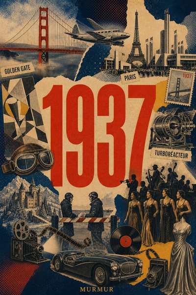 Affiche collage POSTYOURMOOD consacrée à l’année 1937