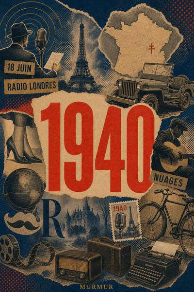 Affiche collage POSTYOURMOOD consacrée à l’année 1940