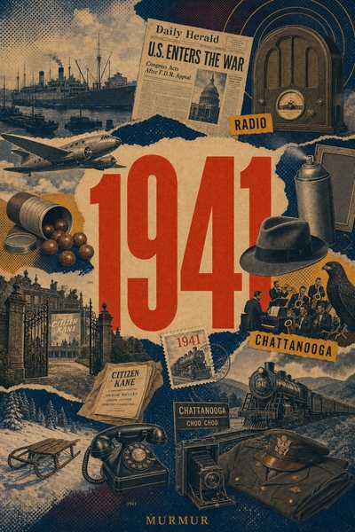 Affiche collage POSTYOURMOOD consacrée à l’année 1941