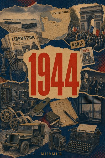 Affiche collage POSTYOURMOOD consacrée à l’année 1944
