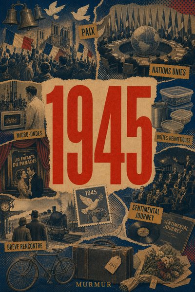 Affiche collage POSTYOURMOOD consacrée à l’année 1945