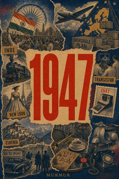 Affiche collage POSTYOURMOOD consacrée à l’année 1947