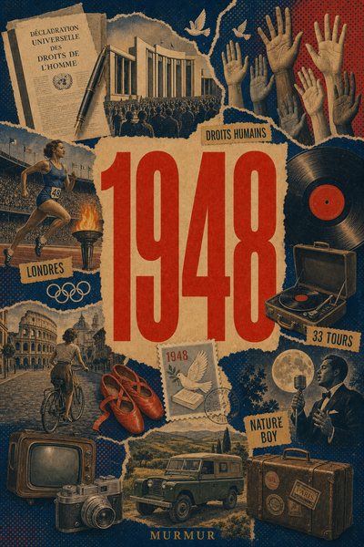 Affiche collage POSTYOURMOOD consacrée à l’année 1948