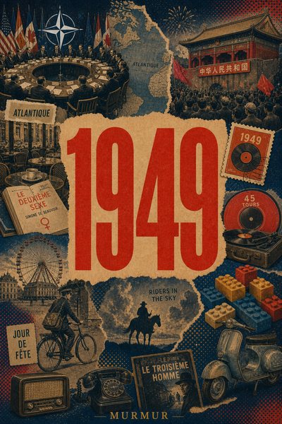 Affiche collage POSTYOURMOOD consacrée à l’année 1949