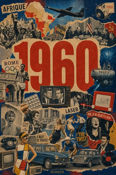 Affiche collage POSTYOURMOOD consacrée à l’année 1960