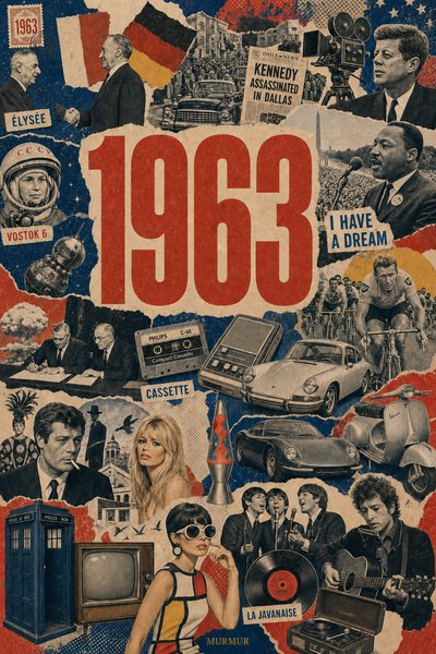Affiche collage POSTYOURMOOD consacrée à l’année 1963