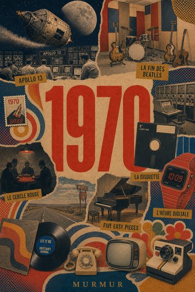 Affiche collage POSTYOURMOOD consacrée à l’année 1970