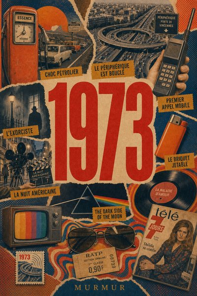 Affiche collage POSTYOURMOOD consacrée à l’année 1973