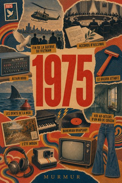 Affiche collage POSTYOURMOOD consacrée à l’année 1975