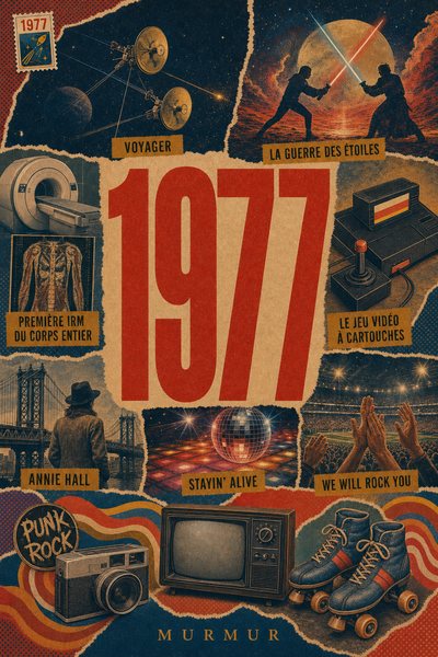 Affiche collage POSTYOURMOOD consacrée à l’année 1977