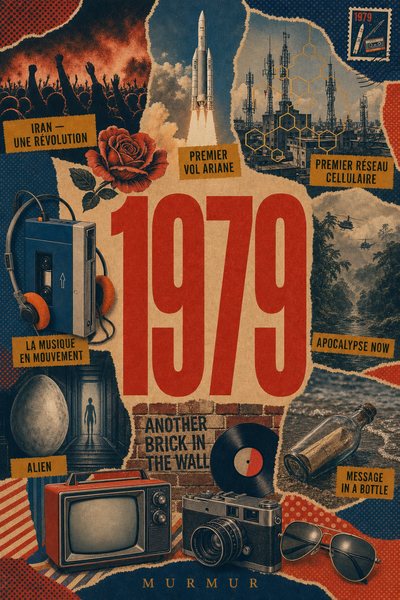 Affiche collage POSTYOURMOOD consacrée à l’année 1979