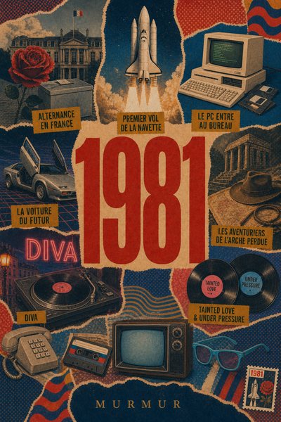 Affiche collage POSTYOURMOOD consacrée à l’année 1981