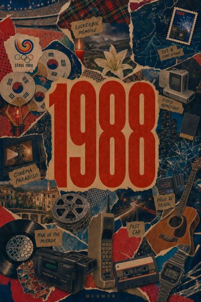 Affiche collage POSTYOURMOOD consacrée à l’année 1988