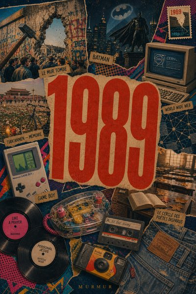 Affiche collage POSTYOURMOOD consacrée à l’année 1989