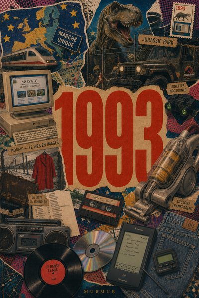 Affiche collage POSTYOURMOOD consacrée à l’année 1993