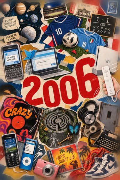 Affiche collage POSTYOURMOOD consacrée à l’année 2006