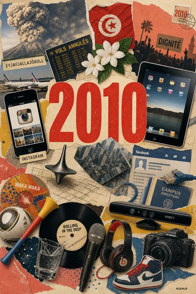 Affiche collage POSTYOURMOOD consacrée à l’année 2010
