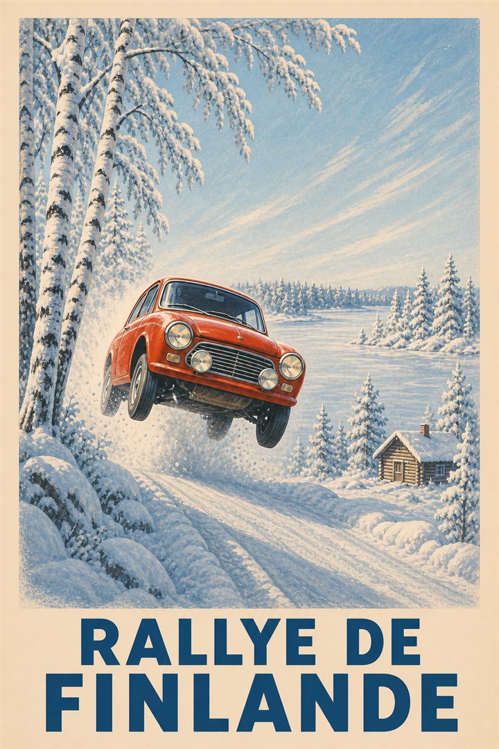 Affiche de course Rallye de Finlande