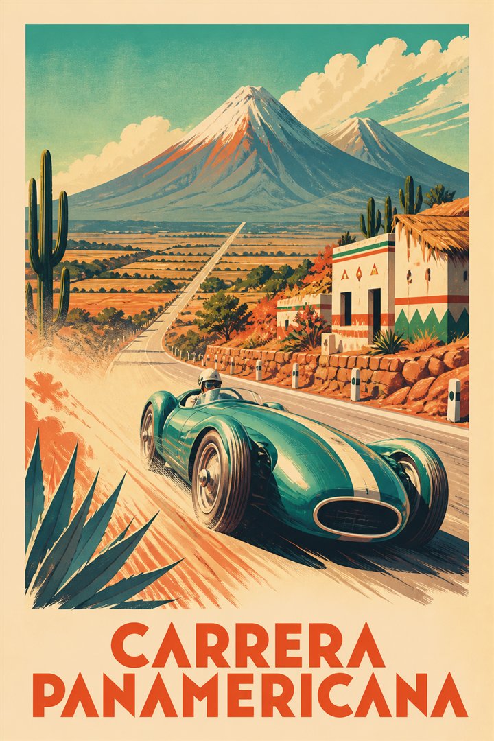 Affiche de course Carrera Panamericana