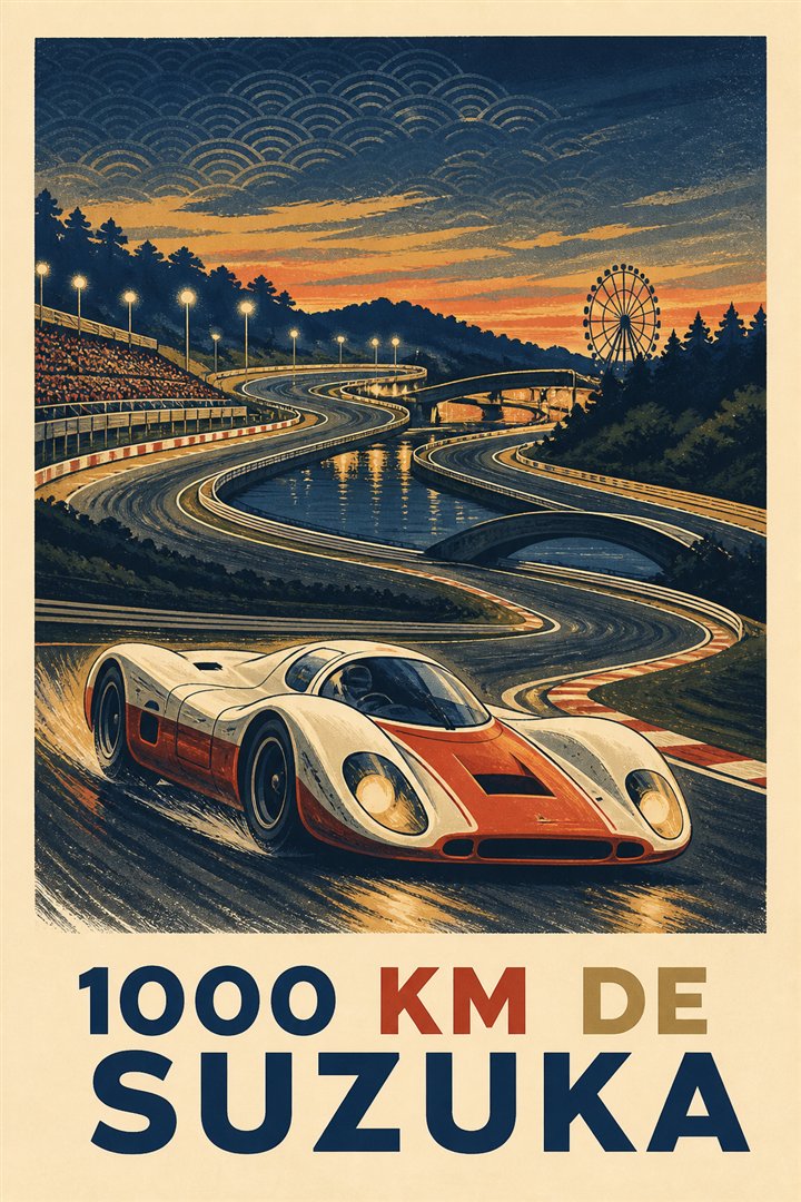 Affiche de course 1000 km de Suzuka