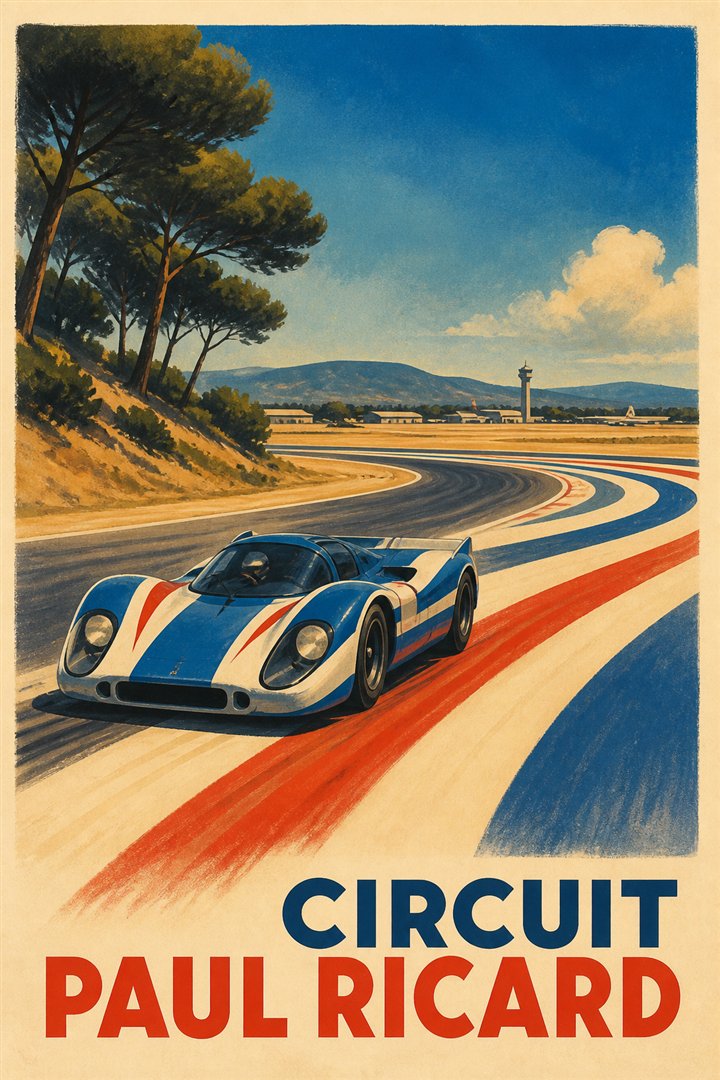 Affiche de course Circuit Paul Ricard