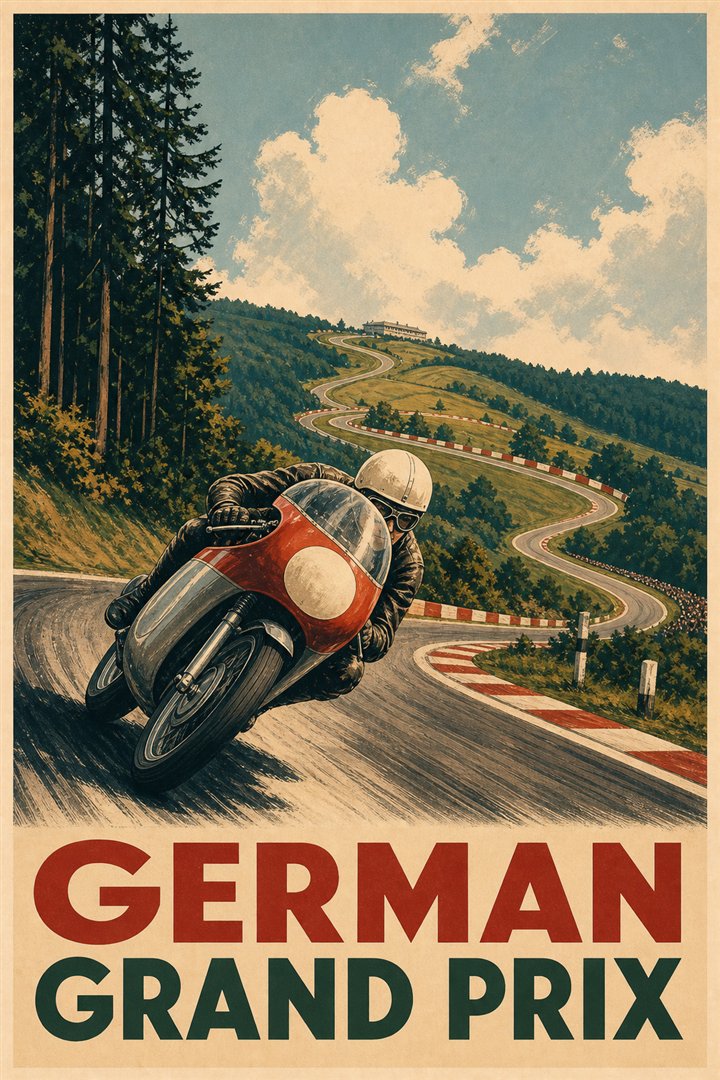 Affiche de course Grand Prix d’Allemagne
