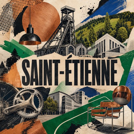 Affiche collage POSTYOURMOOD de Saint-Étienne