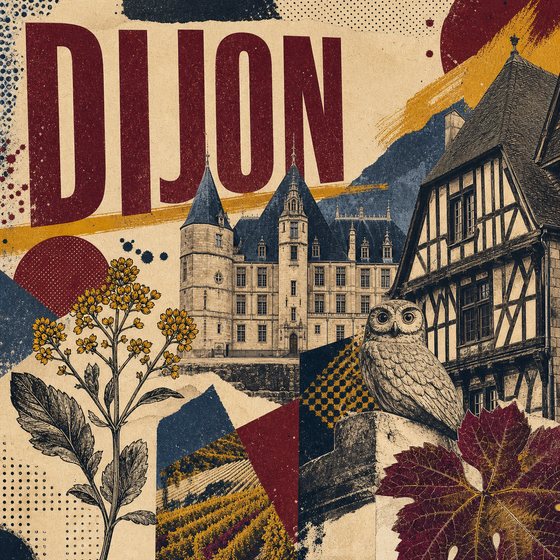 Affiche collage POSTYOURMOOD de Dijon
