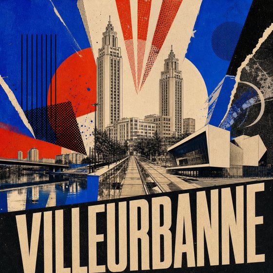 Affiche collage POSTYOURMOOD de Villeurbanne