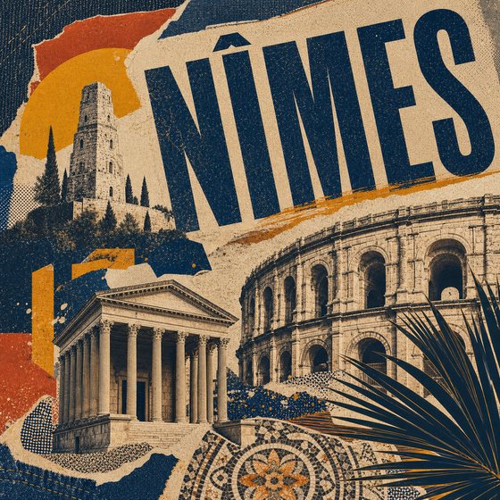 Affiche collage POSTYOURMOOD de Nîmes
