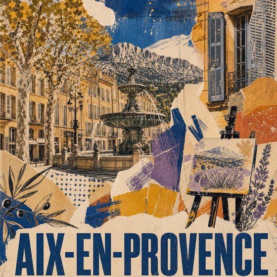 Affiche collage POSTYOURMOOD de Aix-en-Provence