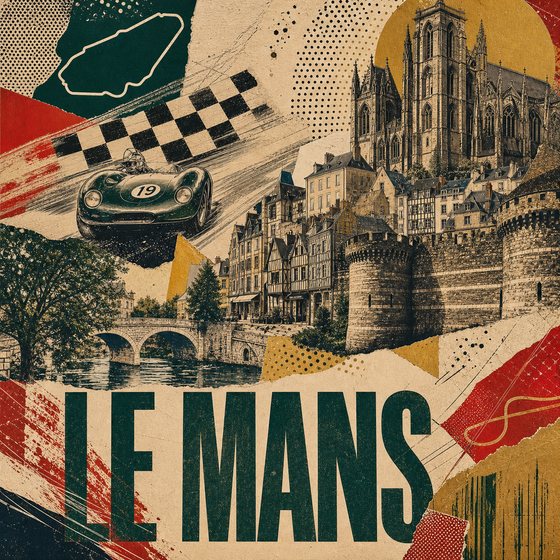 Affiche collage POSTYOURMOOD de Le Mans