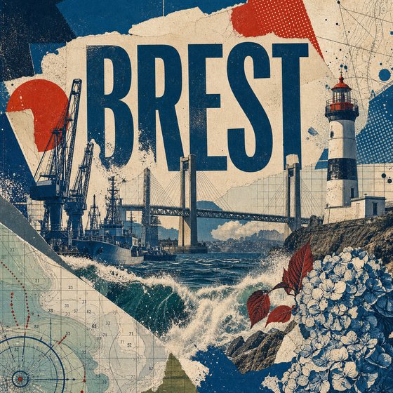 Affiche collage POSTYOURMOOD de Brest