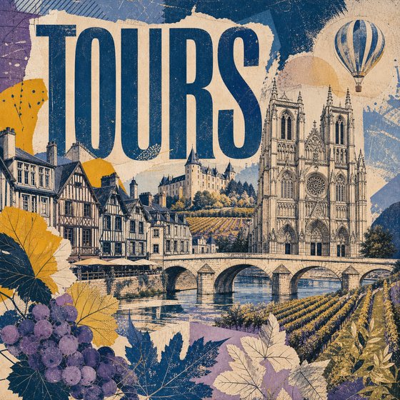 Affiche collage POSTYOURMOOD de Tours