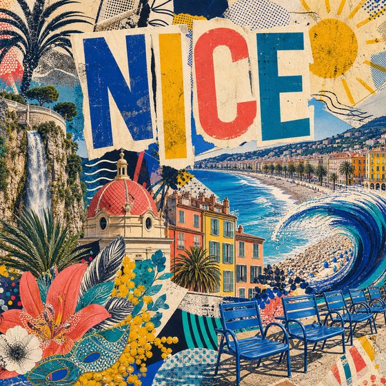 Affiche collage de Nice