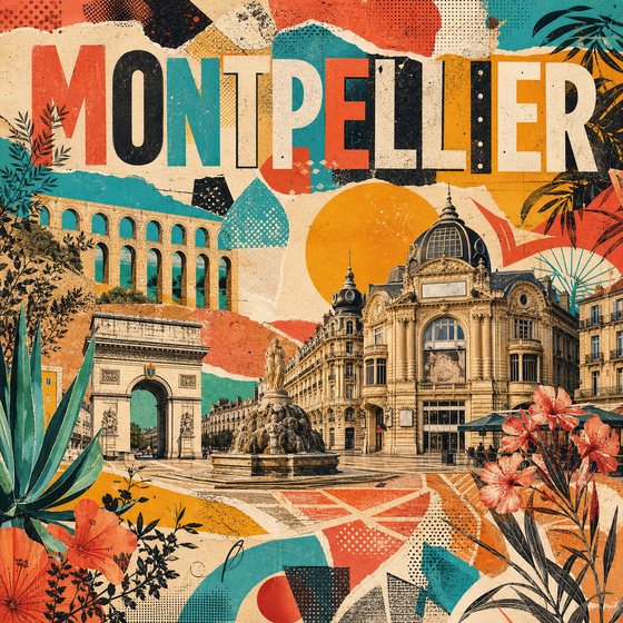 Affiche collage POSTYOURMOOD de Montpellier
