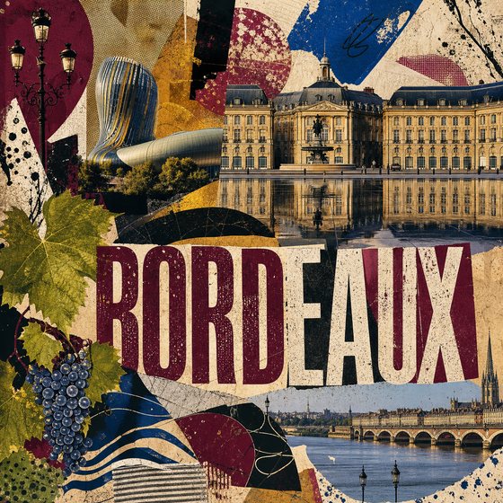 Affiche collage POSTYOURMOOD de Bordeaux