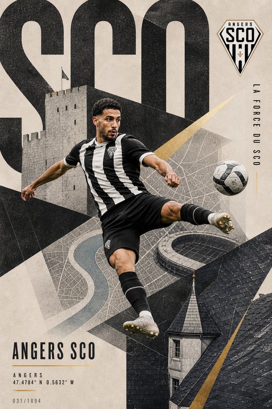 Affiche POSTYOURMOOD Angers SCO en style moderne premium