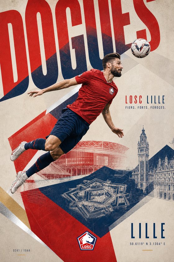 Affiche POSTYOURMOOD LOSC Lille en style moderne premium
