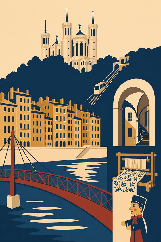 Affiche de Lyon en style minimaliste — collection POSTYOURMOOD