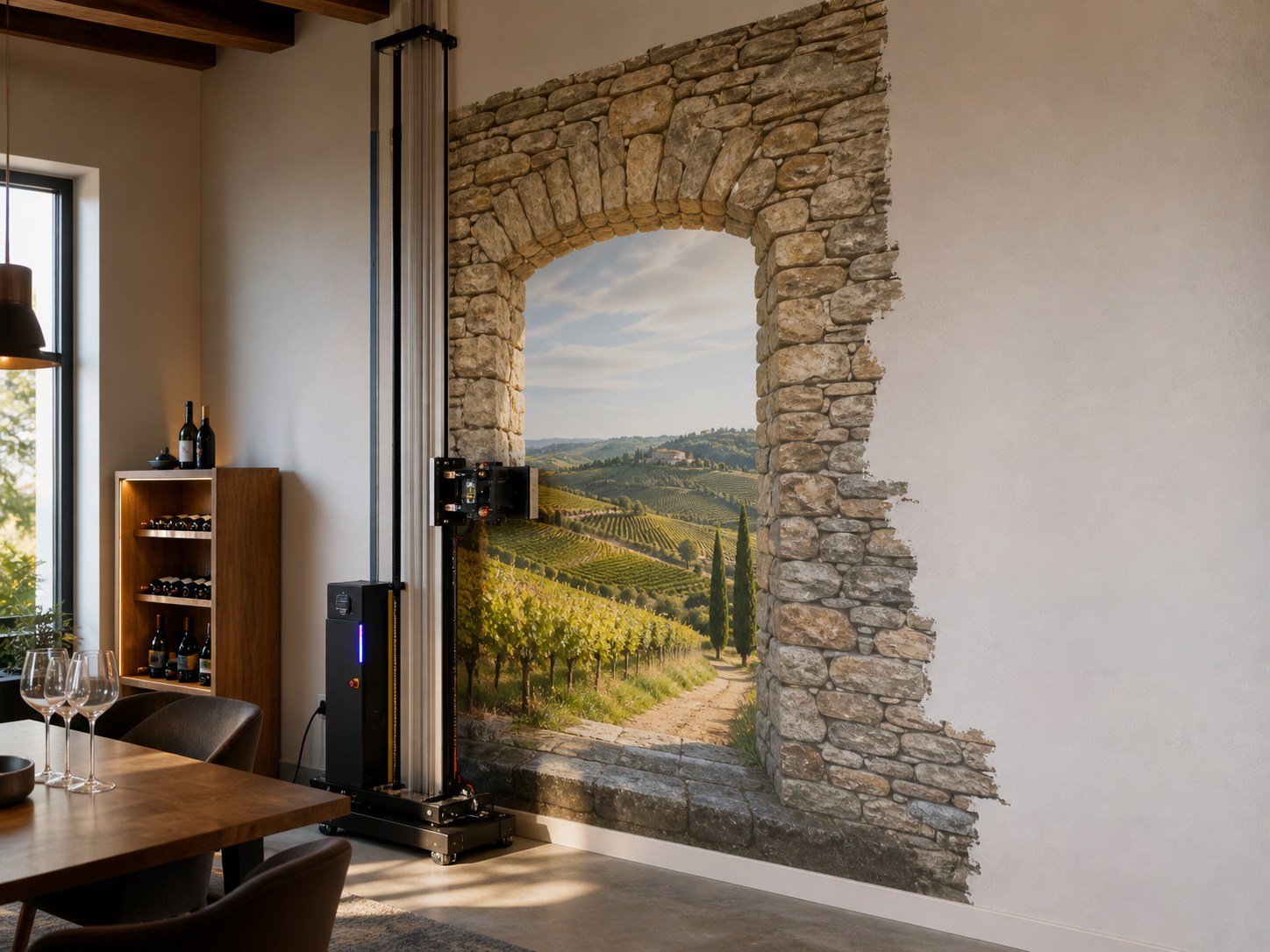 Pierre sèche en trompe-l’œil, simulation POSTYOURMOOD WALL