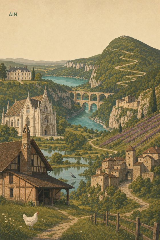 Affiche minimaliste — collection regions departements POSTYOURMOOD