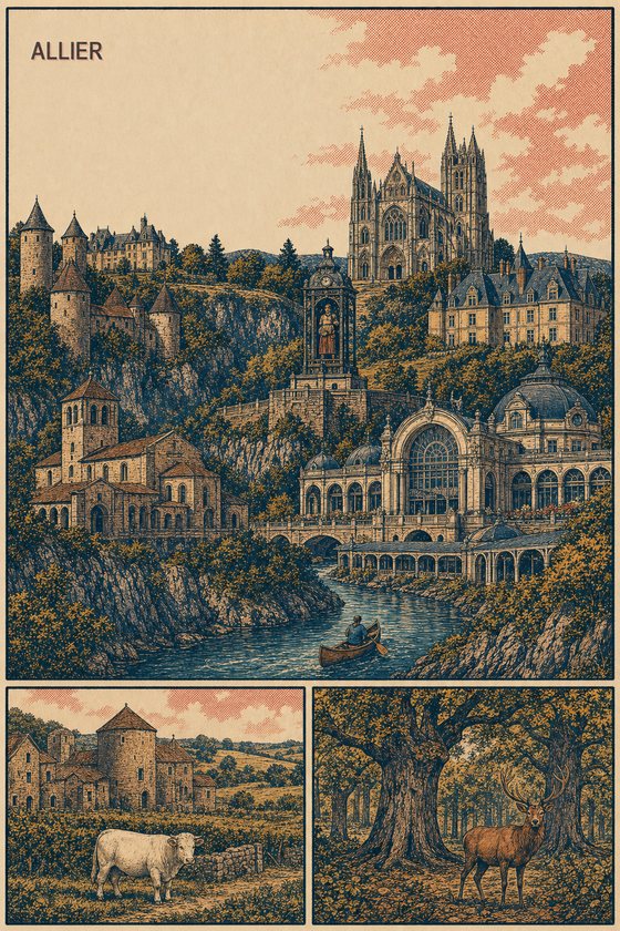 Affiche roman graphique — collection regions departements POSTYOURMOOD