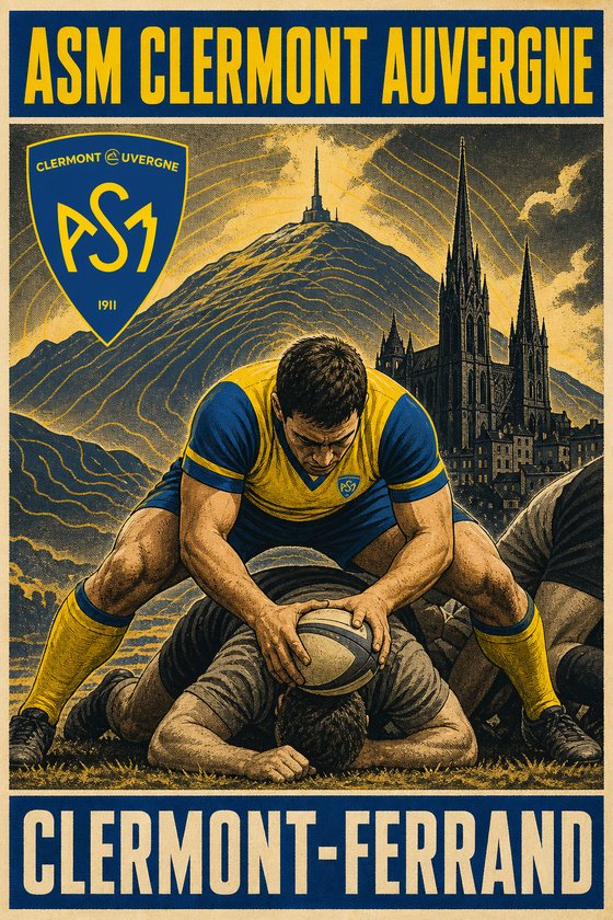Affiche de course ASM Clermont Auvergne