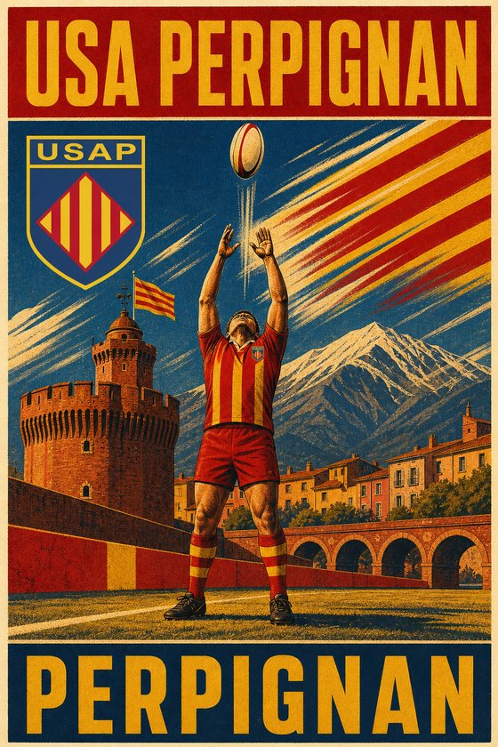 Affiche de course USA Perpignan