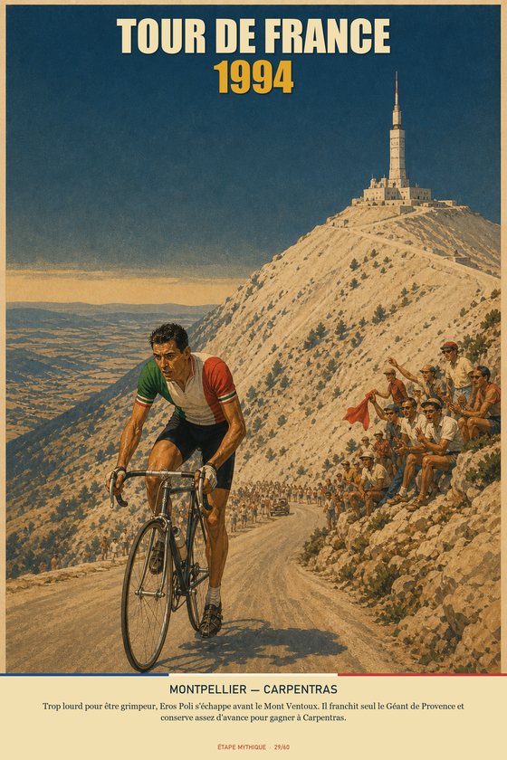 Affiche POSTYOURMOOD Tour de France 1994, étape Montpellier vers Carpentras
